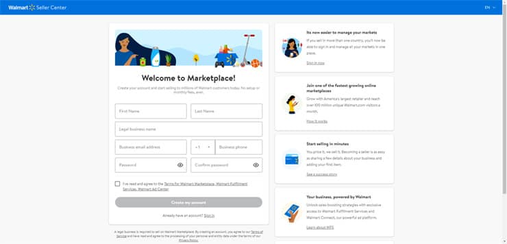 Walmart Marketplace Application