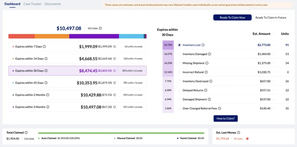 Walmart Reimbursement Management