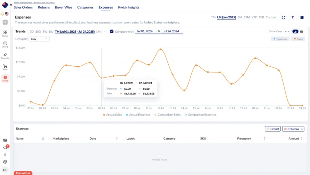 Walmart Expenses Report