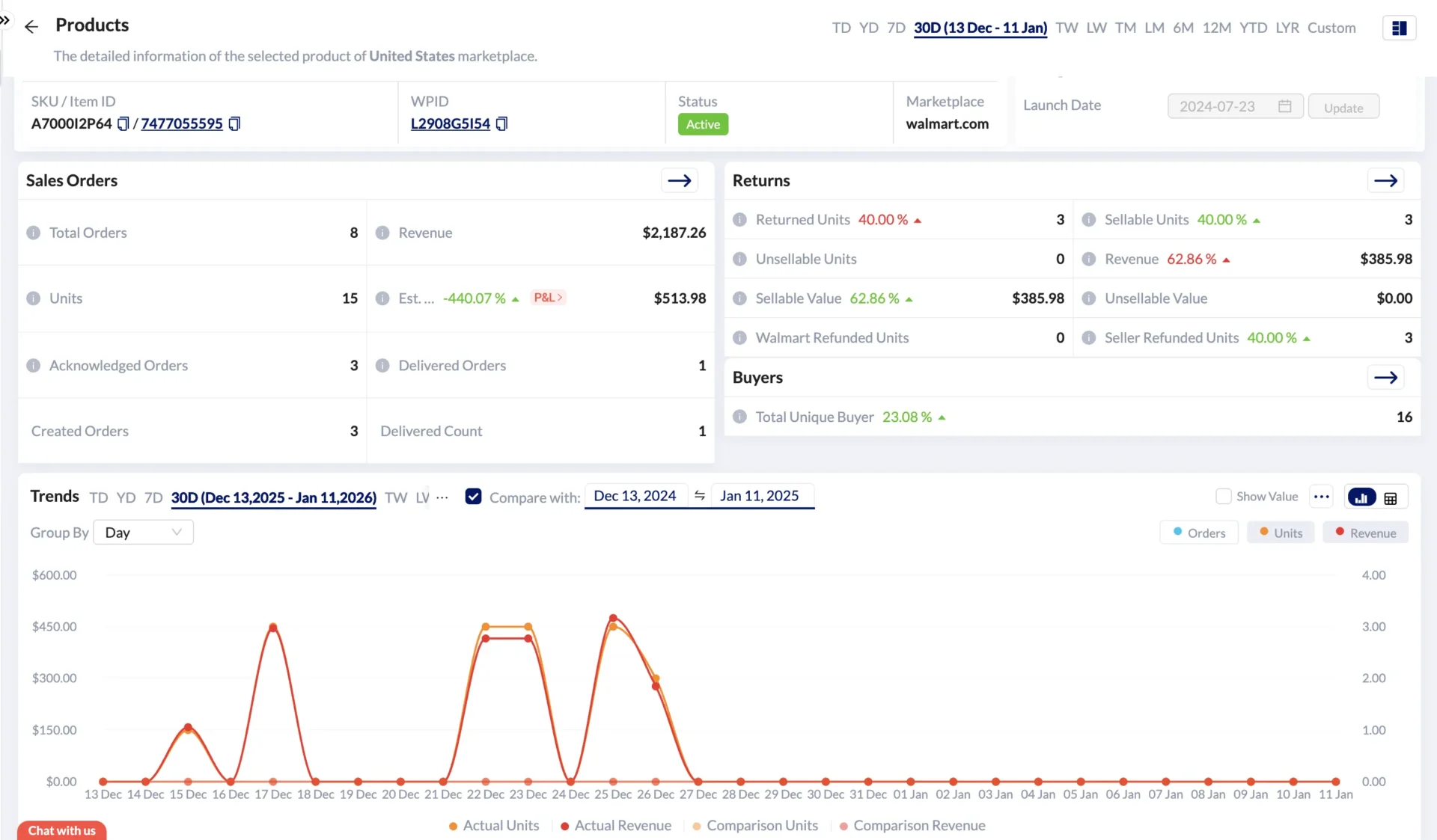 Walmart Reimbursement Service