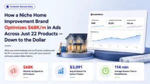 How a Niche Home Improvement Brand uses KwickMetrics