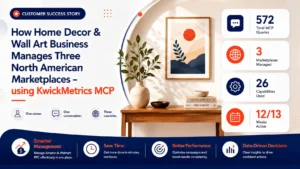 How home decor and Wall art business uses KwickMetrics MCP